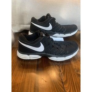 Nike Lunar Fingertrap TR Men Running Shoes Black White Men 8.5 Athletic Sneakers
